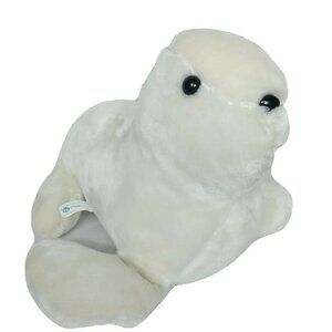 Vintage Sea World White Harp Seal Arctic Plush 15"